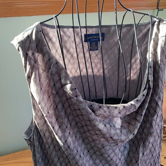 Charter Club plus size maxi casual tank dress grey - Picture 3 of 10